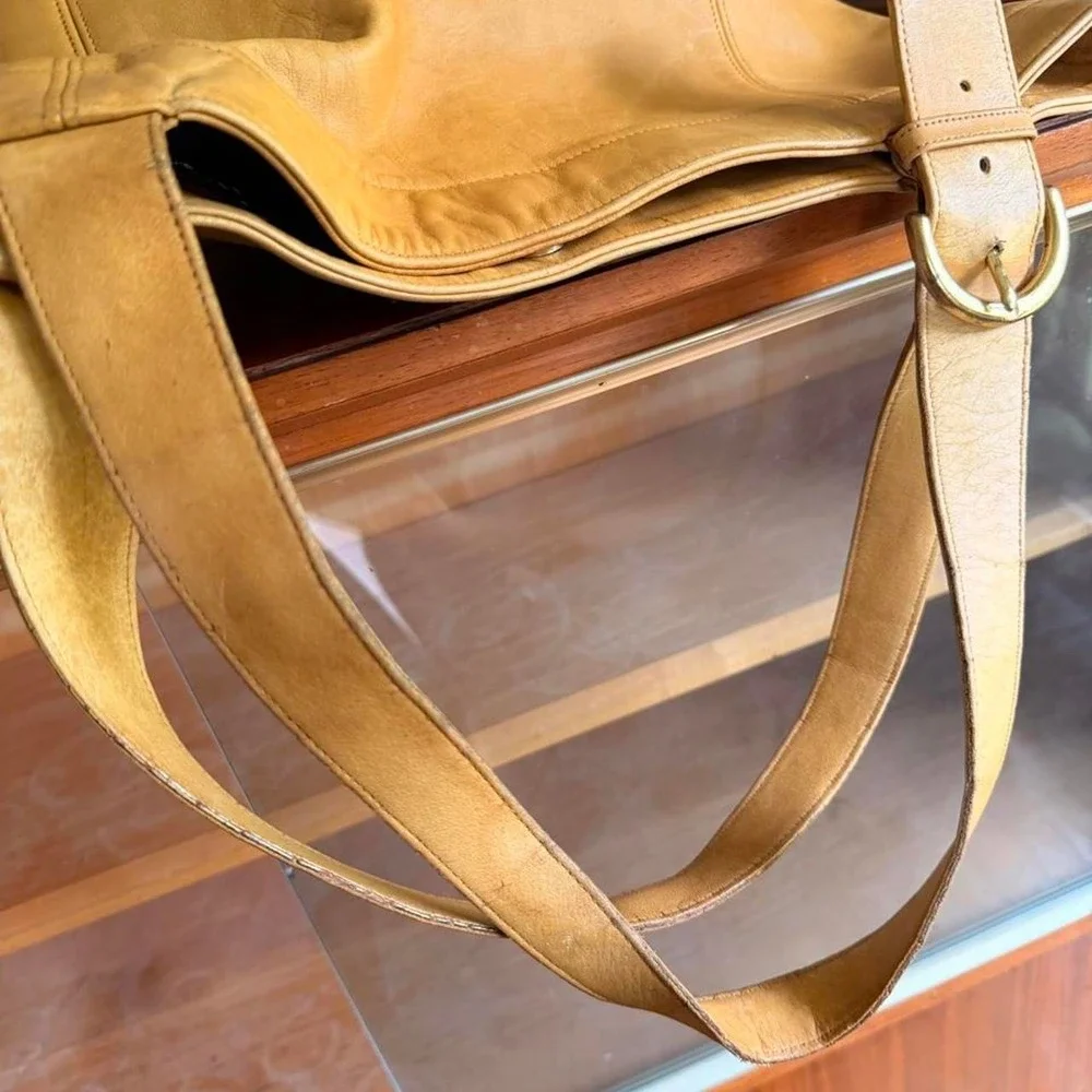 Vintage Coach XL Sonoma Large Tote Bag Honey Tan Leather 4082 USA 90s Bag